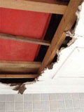image of a damaged ceiling