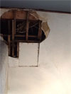 photo of a damaged ceiling